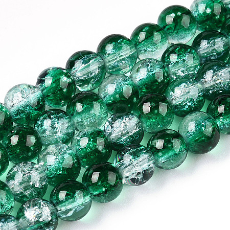 Baking Paint Crackle Glass Bead Strands CCG-S001-6mm-19-1