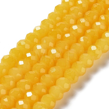 Baking Paint Imitation Jade Glass Bead Strands DGLA-A034-J10mm-A30-1