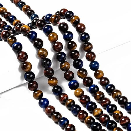 Natural Tiger Eye Beads Strands X-G-F173-14-8mm-1