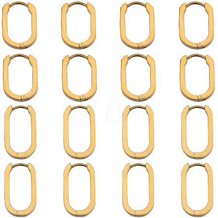 8 Pairs 2 Colors 304 Stainless Steel Huggie Hoop Earrings STAS-SC0021-28G-1