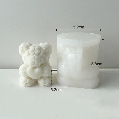 3D Bear DIY Silicone Candle Molds PW-WG85684-01-1