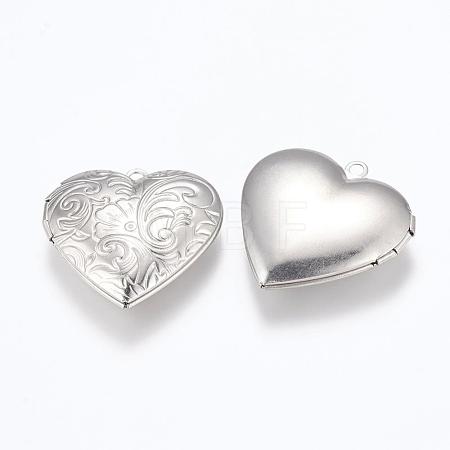 Tarnish Resistant 316 Stainless Steel Locket Pendants STAS-G146-14P-1