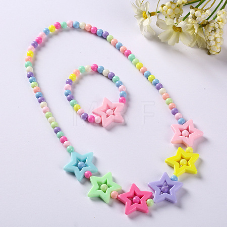 Plastic Beaded Necklaces & Beaded Bracelets WG32877-08-1