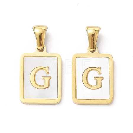 Ion Plating(IP) 304 Stainless Steel Pave Shell Pendants STAS-G327-01G-G-1