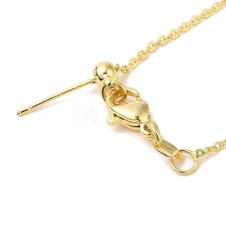 Brass Cable Chain Adjustable Slider Necklaces LS-NJEW-B119-09G-1