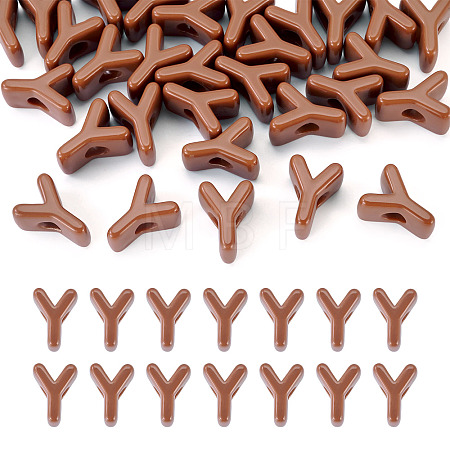 Opaque Acrylic European Beads LS-OACR-TAC0019-006Y-1