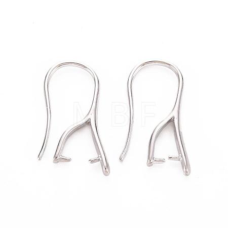 Brass Earring Hooks KK-R037-05P-A-1