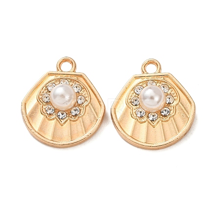 Alloy & ABS Imitation Pearl & Rhinestone Pendants FIND-K030-18D-G-1