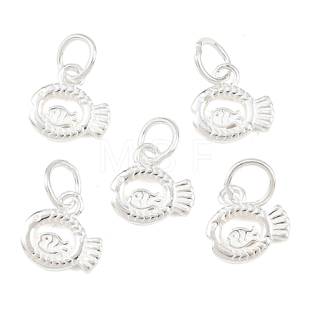 925 Sterling Silver Fish Charms STER-A049-01B-S-1