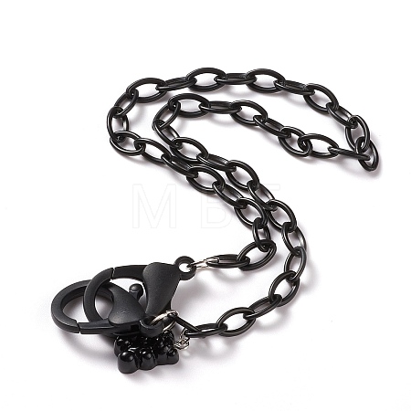 Personalized ABS Plastic Cable Chain Necklaces NJEW-JN03220-09-1