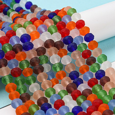 Transparent Glass Beads Strands X-EGLA-A034-M8mm-63-1