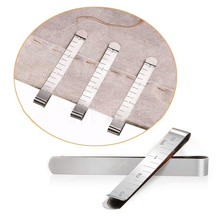 Stainless Steel Sewing Clip Cloth Ruler PW-WG94438-01-1