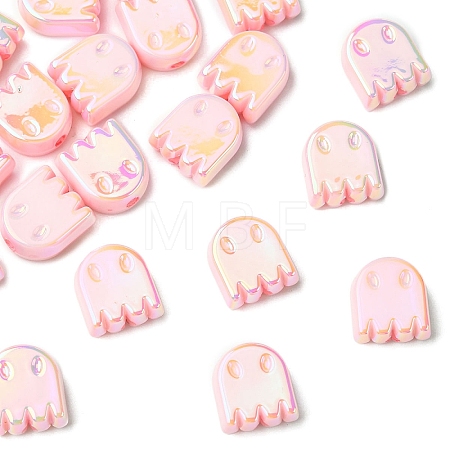 20Pcs UV Plating Acrylic Beads OACR-YW0005-01B-1