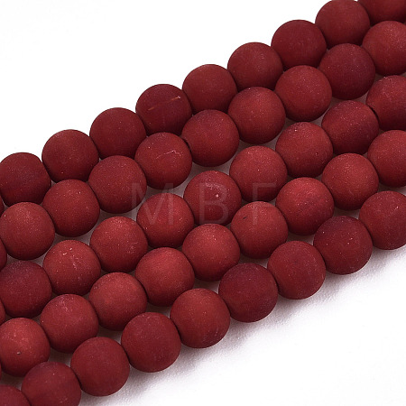 Opaque Glass Beads Strands GLAA-T032-P4mm-MD05-1