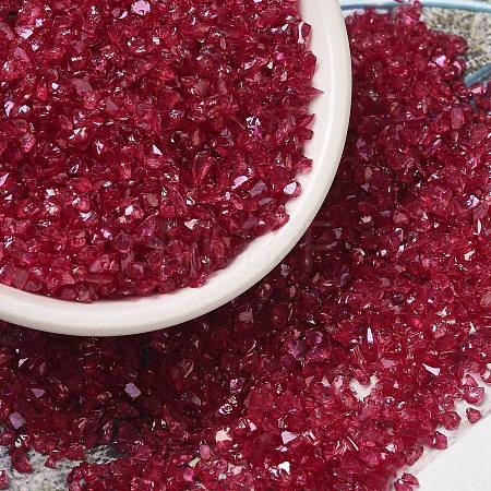 Transparent Electroplate Crushed Glass Craft GLAA-F123-12-1