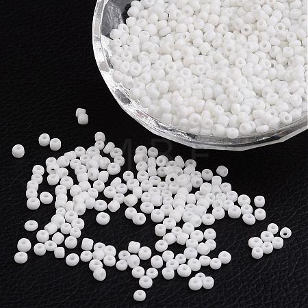 8/0 Opaque Colours Round Glass Seed Beads X-SEED-A010-3mm-41-1