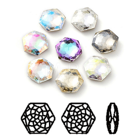 K9 Glass Rhinestone Cabochons RGLA-P035-01C-M-1