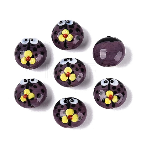 Handmade Bumpy Lampwork Beads LAMP-Q039-15E-1