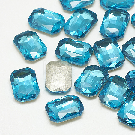Pointed Back Glass Rhinestone Cabochons RGLA-T079-8x10mm-12-1