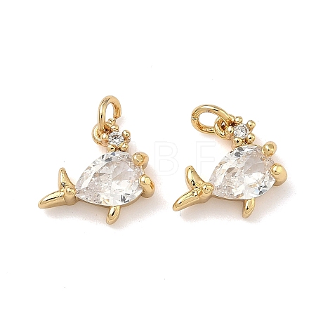 Brass Micro Pave Cubic Zirconia Pendants KK-A291-11B-G-1