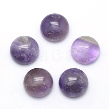 Natural Amethyst Cabochons X-G-P393-R39-12mm-1
