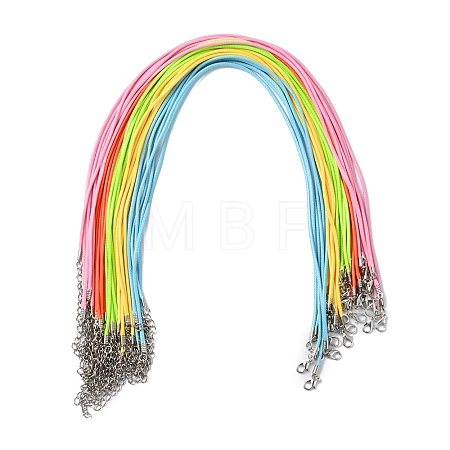 30Pcs 5 Colors Waxed Cord Necklace Making NCOR-FS0001-02-1