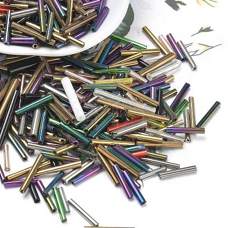 Glass Round Bugle Beads SEED-XCP0001-44-1