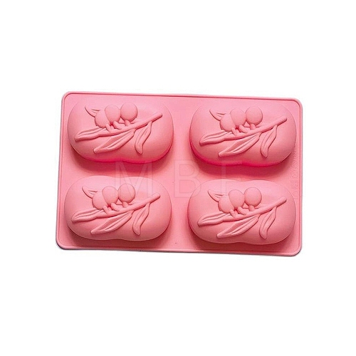 4 Cavities Food Grade Silicone Soap Molds PW-WG2A2C3-01-1