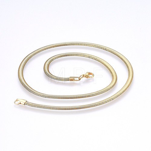 304 Stainless Steel Herringbone Chain Necklaces X-NJEW-F227-07G-03-1