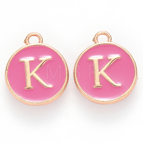 Golden Plated Alloy Enamel Charms X-ENAM-S118-08K-1