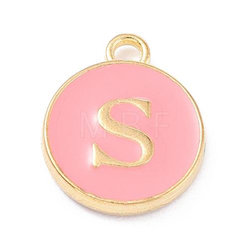 Golden Plated Alloy Enamel Charms X-ENAM-Q437-14S-1