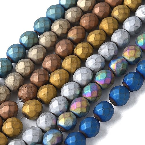 Electroplated Synthetic Non-magnetic Hematite Beads Strands G-S382-01A-1