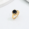 Brass Micro Pave Cubic Zirconia Cuff Open Rings for Women YE6141-3-1