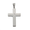 304 Stainless Steel Rhinestone Pendants STAS-G346-47D-P-1