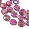 Electroplated Natural Druzy Geode Crystal Beads Strands G-G459-04I-3