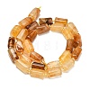 Natural Yellow Hematoid Quartz/Golden Healer Quartz Beads Strands G-F836-B03-01-4