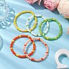 Rondelle Baking Plating Glass Seed Beads Bracelets BJEW-JB10784-2