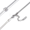 Ion Plating(IP) 304 Stainless Steel Snake Chain Necklaces NJEW-G081-13P-3