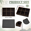 6 Grids MDF Desktop Jewelry Storage Trays ODIS-WH0099-210-2