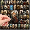 55Pcs Forest Animals PVC Waterproof Sticker Labels PW-WG54147-01-4