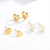 3 Pairs 3 Style Stainless Steel Huggie Hoop Earring & Stud Earring Sets HD4662-4-1