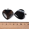 Natural Black Banded Agate(Dyed & Heated) Pendants G-T143-51A-3