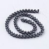 Non-magnetic Synthetic Hematite Beads Strands G-P341-46F-6x3mm-2