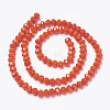 Opaque Solid Color Glass Beads Strands X1-EGLA-A034-P4mm-D03-2