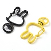 Spray Painted Eco-Friendly Alloy Swivel Snap Hook Clasps PALLOY-T090-05-NR-2