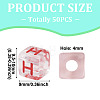 50Pcs Acrylic European Beads MACR-TADJ0001-13H-5