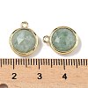 Natural Mixed Stone Faceted Flat Round Charms G-U028-03G-4