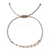 Mother's Day Brass & Plastic Imitation Pearl Beads Braided Bracelets LS-SK3516-15-1