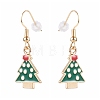 Christmas Theme Alloy Enamel Dangle Earrings Sets EJEW-JE04512-12