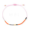 Bohemian Glass Seed Bead Braided Bracelets WO6368-15-1